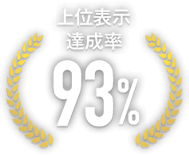 上位表示達成率 93%